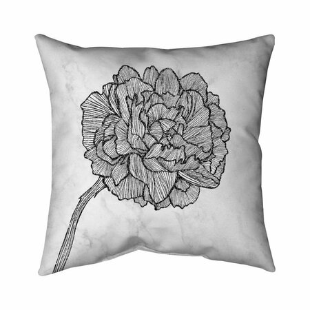 FONDO 20 x 20 in. Bright Peony-Double Sided Print Indoor Pillow FO2791518